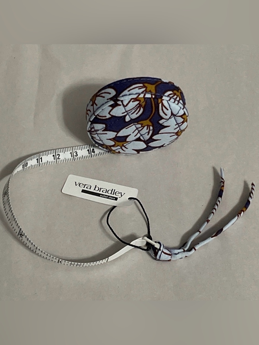 Vera Bradley Navy Floral Fabric Tape Measure #3